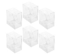 UKCOCO Set 6 Scatole Porta Orologi Trasparenti in Plastica, Contenitori Compatti per Orologi Uomo e Donna, Organizer da Viaggio e Casa, Custodie Porta Gioielli Multifunzionali