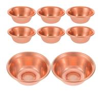 UKCOCO Set 8 Ciotole Buddiste in Rame e Ottone 5# Rosso 2 Pollici Mini Ciotole per Offerte Rituali Buddisti Tazze Portatili per Meditazione e Preghiera Contenitori Sacri per Casa e