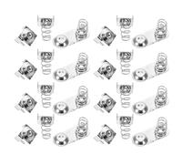 UKCOCO Set 8 Pezzi Contatti a Molla per Batteria Aa, Piastra Terminale in Metallo per Microfoni Professionali, Sostituzione Contatto Negativo e Positivo, Compatibile per Apparecchiature