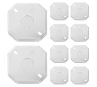 UKCOCO Set da 10 Coperture Piatte in Metallo per Scatole di Giunzione Ottagonali Viti, Coperchio Metallico per Scatola di Derivazione, Protezione Sicura per Installazioni Elettriche