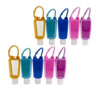 UKCOCO Set Da 10 Flaconi in Silicone Per Lozione Mani e Crema, Bottiglie Da Viaggio Sigillate Da 30 Ml Gancio Portatile Per Shampoo, Sapone Liquido e Creme, Per Viaggi e Uso Domestico