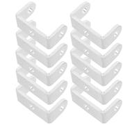 UKCOCO Set da 10 Staffe a U in Lega di Alluminio Argento per Porte, Resistenza alle Crepe, Design a 3 Fori, per Barricate di Porte Interne e Attrezzature Industriali
