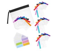 UKCOCO Set da 39 Sacchetti Trasparenti Autosigillanti Etichette Scrivibili per Pillole, Buste Dispenser Portapillole da Viaggio Tascabili per Organizzazione Dosi Colore Colore Casuale