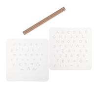 UKCOCO Set Numeri e Lettere Vintage per Pelle, Stampi Resistenti | Uso Creativo in Viaggio e Laboratorio, Design Retrò Distintivo, Legno e Plastica, Modelli Inclusi