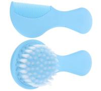 UKCOCO Set Pettine e Spazzola Design Ergonomico per Ragazzo Ragazza in Plastica e Nylon e Facile da Pulire, la Cura Delicata dei Chioma Fini la Rimozione della Crosta Lattea
