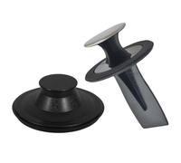 UKCOCO Set Tappo di Ricambio per Lavello Cucina con Guarnizione in Gomma Nera e Manopola Rotonda Inserto in Gomma per Tritarifiuti Accessorio Antintasamento per Bagno e Cucina
