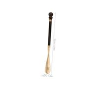 UKCOCO Shoe Horn Ebony Wood Handle Brass Tip Durable Non Slip Shoe Spoon For Elderly Dressing Aid Men Women Seniors Pregnancy Travel Use