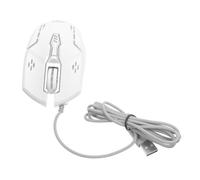 UKCOCO Silver Eagle mouse silenzioso con cavo muto a sei pulsanti luminosi da gioco e-sport accessori meccanici per computer (versione silenziosa pulsante luminoso colorato bianco-6d)
