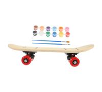 UKCOCO Skateboard Double Side Incompleto per Tavola Leggera e Stabile per DIY Graffiti con Vernici e Pennello Tavola Skate Decorativa Portatile per Street e Allenamento Colore Casuale