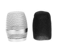 UKCOCO Sostituzione Testina in Rete Per Microfono Resistente All Usura Per Microfoni Wireless e Nucleo Filtro Interno Per Ridurre Rumori Di Vento e Respiro
