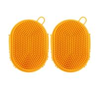 UKCOCO Spazzola da Bagno Portatile Accessorio Leggero per Cuccioli e Gattini 2 Pezzi, Spazzola Multifunzione per Shampoo Massaggio Delicato per Toelettatura Domestica di Cani e Gatti