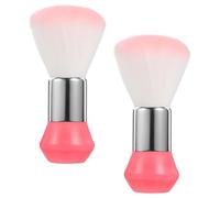 UKCOCO Spazzola Morbida da Barbiere per Pulizia Chioma e Collo, Set 2 Pezzi, Spolverino Compatto per Forniture Parrucchieri, per Salone e Uso Domestico, Manico Corto Ergonomico, 5,7x3,3