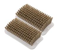 UKCOCO Spazzola per Toelettatura Piccoli Maiali 2 Pezzi con Manico Antiscivolo e Doppio Foro per Appendere, Pulizia Peli e Sporco, per Cura Animali da Fattoria
