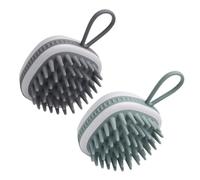 UKCOCO Spazzola Shampoo per Cute in Silicone Set 2 Pezzi, Lavatesta Antiscivolo per Esfoliazione e Pulizia Profonda, Massaggio Rilassante per Uomini e Ragazzo Ragazza, Uso Doccia