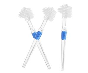UKCOCO Spazzolino la Pulizia delle Dentiere Doppia Testa 3 Pezzi in Plastica e Nylon Rimuove Residui Alimentari e Mantiene la Finitura Originale