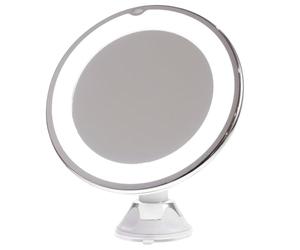 UKCOCO Specchio Stili multipli per Ingranditore 10x con Luce LED e Ventosa in Plastico e Vetro Specchio da Bagno da Tavolo Adatto per Uso Interno ed Esterno Stili multipli