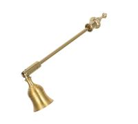UKCOCO Spegnicandele Vintage Candele con Manico Lungo Alluminio | Finitura Oro, per Tea Light e Barattolo, Uso in Chiese e Casa, Design Leggero e Decorativo