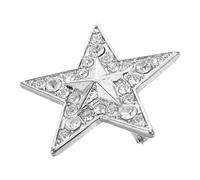 UKCOCO Spilla a Forma di Stella in Lega con Pietre Brillanti Spilla da Bavero per Abiti da Donna a Cinque Punte Luminoso per Vestiti e Camicie Accessorio Moda Regalo per Amiche