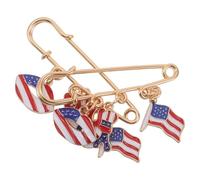 UKCOCO Spilla Bandiera Usa 2 Pezzi, Distintivo Patriottico Leggero e Resistente, Accessorio per Abbigliamento, Zaino e Evento Politico, Regalo Commemorativo per Donne e Veterani