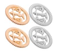 UKCOCO Spilla da Bavero in Lega Bilancia della Giustizia, Set da 4 Pezzi Oro e Argento, Accessorio per Avvocati, Giudici e Studenti di Giurisprudenza, Simbolo di Equità e Professionale