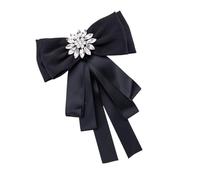 UKCOCO Spilla da Donna a Fiocco Strass Nera, Spilla Creativa per Camicia, Accessorio Elegante per Feste, Compleanni e Cocktail, Decorazione Petto per Abbigliamento Femminile