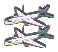 UKCOCO Spilla da Petto a Forma di Aeroplano Cartoon, Set da 2 Pezzi in Lega Smalto, Accessorio Unisex da Viaggio per Abbigliamento Casual, Design Chic Colore Azzurro