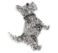 UKCOCO Spilla Forma di Cane con Strass in Lega Argento Spilla Cartone Animato Adorabile per Donne Accessorio Leggero per Vestiti Borse e Cappelli Regalo per Amanti degli Animali e Feste