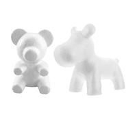 UKCOCO Stampi Fai da Te a Forma di Orsetto e Cucciolo in Polistirolo per Composizioni Floreali, Decorazioni per Feste di Compleanno e Oggetti di Scena per Foto, Riutilizzabili e Facili