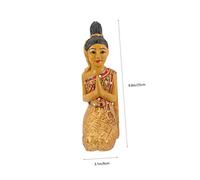UKCOCO Statua Buddha Thailandese in Decorazione da Piccola e Antica da Scrivania in e Ufficio Alta Finitura Oro