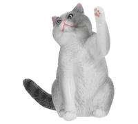 UKCOCO Statua Gatto British Shorthair Grigia Realistica in Decorazione da Scrivania Resistente e Dettagliata Ornamento per Amanti Animali e Collezionisti