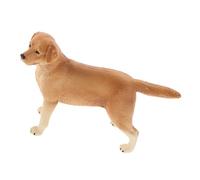 UKCOCO Statuetta Cucciolo Labrador Realistica in Plastica Sicura per Miniatura Animale da Gioco Dettagliata Giocattolo Educativo per Apprendimento e Decorazione Natale
