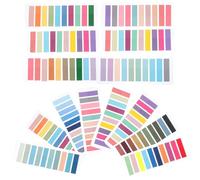 UKCOCO Strisce di Lettura Adesive Trasparenti e Colorate Linguette Indice Portatili 140 Pezzi Evidenziatori Tascabili per Ufficio e Scuola Segnapagina Adesivi per Annotazioni e Studio