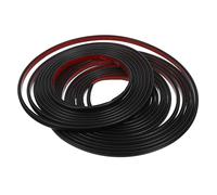 UKCOCO Striscia Sigillante Adesiva per Porte e Finestre in PVC Isolante Termica e Fonoassorbente Nero Autoadesiva Protezione Polvere e Rumore per Telaio e Soglia