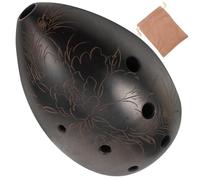UKCOCO Strumento Musicale Xun a 8 Fori in Ceramica Nera, Piccolo e Portatile, Adatto per Principianti, per Imparare e Suonare a Casa a Scuola