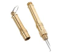 UKCOCO Strumento per Legare Nodi da Pesca a Doppio Ago in Rame Oro Leggero per Pesca Accessorio per Lenza e Amo