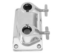 UKCOCO Supporto per Gamba della Grancassa Base in Metallo, Morsetto di Montaggio Rapido Doppio per Tom da Pavimento, Accessorio per Batteria Professionale Adatto a Set di Percussioni