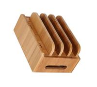 UKCOCO Supporto per Telefono Dock Stabile in Legno con Stazione di Ricarica Multi-dispositivo USB, Organizzatore Cavi da Scrivania per Cellulare e Tablet per Dispositivi Elettronici