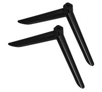 UKCOCO Supporto Porta Tv 1 Paio Gambe Singolo Foro in Plastico Nero per Base Piedistallo Tv, Design Moderno e Antiscivolo per Soggiorno e Sala Conferenze