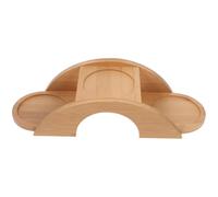 UKCOCO Supporto Portavasi in Legno Massello a Forma di Ponte, Mensola Portafiori per Piante Grasse, Decorazione Salotto e Balcone, Senza Montaggio, Resistente e Naturale