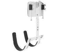 UKCOCO Supporto Regolabile per Rullante da Marcia in Alluminio, con Tracolla Bianca e Telaio Posteriore, Accessorio per Percussioni da Banda Musicale, Facile da Montare e Trasportare