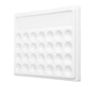 UKCOCO Tavolozza dell'Artista in Ceramica Riutilizzabile 28 Pozzetti Vassoio per Vernice Portatile per Pittura ad Acquerello Palette per Pigmenti Adatta per Workshop Corsi D’Arte e