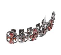 UKCOCO Teeth Grills per in Hip Hop con Zirconi Caps Hollow Leggeri e Goth per Halloween e Cosplay