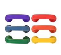 UKCOCO Telefono Giocattolo Per Bambini 6 Pezzi in Plastica Colorata Feedback Uditivo, Versione Educativa Per Logopedia e Comprensione, Ausilio Interattivo Per La Classe e Giochi Di Pronuncia