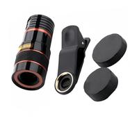 UKCOCO Teleobiettivo 8x Zoom per Smartphone con Clip, Lente Monoculare per Cellulare Resistente e Regolabile, Accessorio Fotografico per Utenti Mobile in Colore Nero