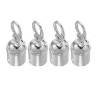 UKCOCO Terminali per Corde Gancio in Metallo Argento 3.00X1.10X1.10 Pollici 4 Pezzi per Controllo Folla e Divisori Esterni