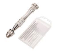UKCOCO Trapano Mano Manuale con Punta Punta per Forare Noci e Ambra in Alluminio Kit Compatto e Leggero per Lavorazioni Artigianali