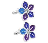 UKCOCO Uomini Cufflinks a Forma di Fiore in Rame, Finitura Lucida e Design Elegante, Versatili per Camicie da Lavoro e Uscite Casual