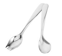 UKCOCO Utensili Angolati in Acciaio Inossidabile Per Anziani Cucchiaio Alimentazione Facile Design Ergonomico e Leggero Per Utenti Con Ridotta