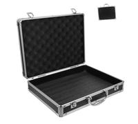 UKCOCO Valigetta Alluminio e Resistente Scatola Portautensili Portatile per Capacità Stoccaggio Ampia per Strumenti e Accessori Nero