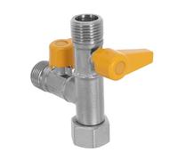 UKCOCO Valvola Deviatore Doccia Controllo Efficiente Dell'acqua G1/2 in Ottone 3 Vie a Forma di T Funzione di Chiusura per Sostituzione in Bagno e Doccia